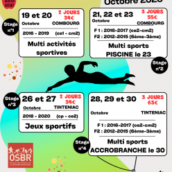 STAGES VACANCES D'AUTOMNE